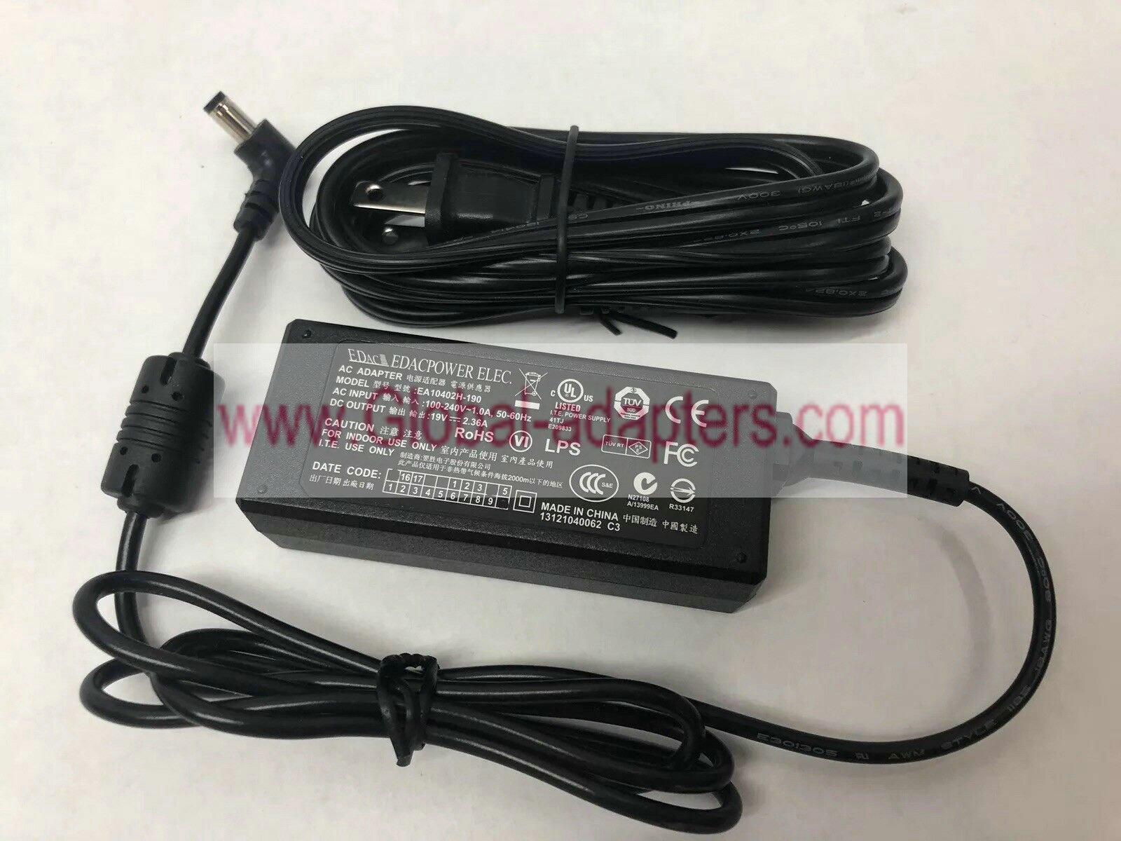 New Edac EA10402H-190 19V DC 2.36A Power Supply AC Adapter with Power Cord - Click Image to Close